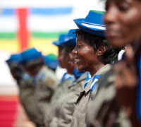 UN Women Executive Director Phumzile Mlambo-Ngcuka arrives in the Central African Republic